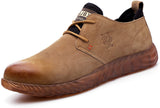 Men Casual Leather Steel Toe Safety Shoe