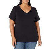 Women's Plus Size Short-Sleeve V-Neck T-Shirt