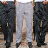 Professional Men Unisex Chef Trousers Kitchen Catering Cook Pants Uniform M-4XL